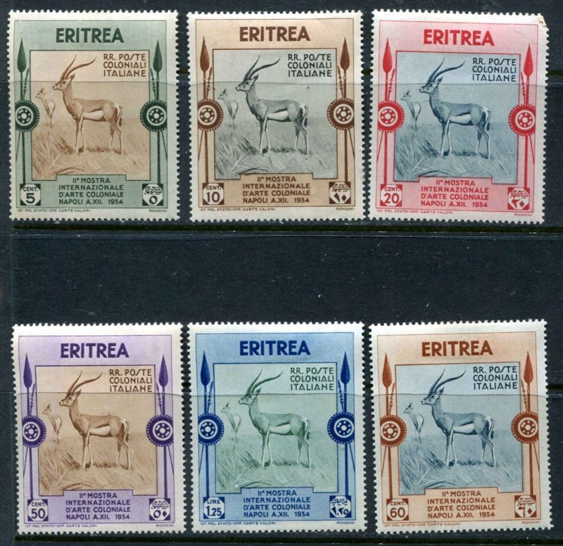 Eritrea  Italy 1934 Set of 6 MH OG Sc #175-180
