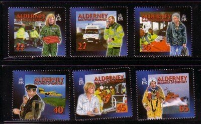 Alderney Sc 196-201  2002 Emergency Medical stamp set mint NH