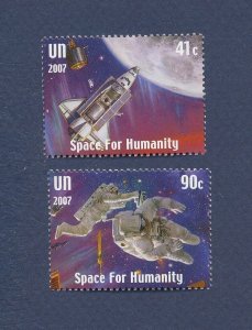 UNITED NATIONS UN - Scott 945-946  - MNH - Space Shuttle, Astronaut - 2007