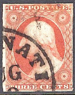 US Stamp #10A USED SCV $145. Nice Impression, BOLD Cincinnaticancel.