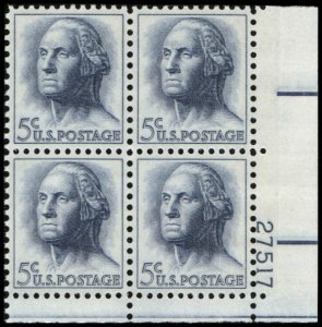 US #1213b WASHINGTON MNH LR PLATE BLOCK #27517