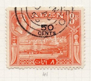 Aden 1950 Early Issue Fine Used 50c. Surcharged NW-206634