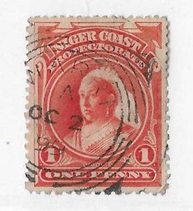 Niger Coast Sc #44 1p orang used  FVF