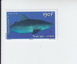 2014 Fr Polynesia World Ocean Day Tiger Shark (Scott 1130)