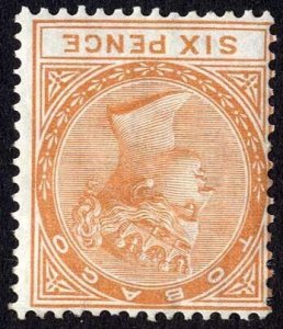 Trinidad and Tobago SG3w 6d Orange Wmk Inverted Fresh Mint Cat 140 pounds