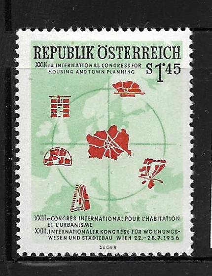 AUSTRIA,612, MINT HINGED, CITY MAPS