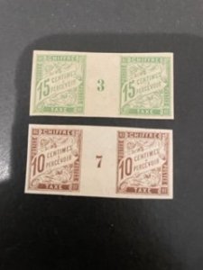 French Colonies sc J16,J17 MNH pairs