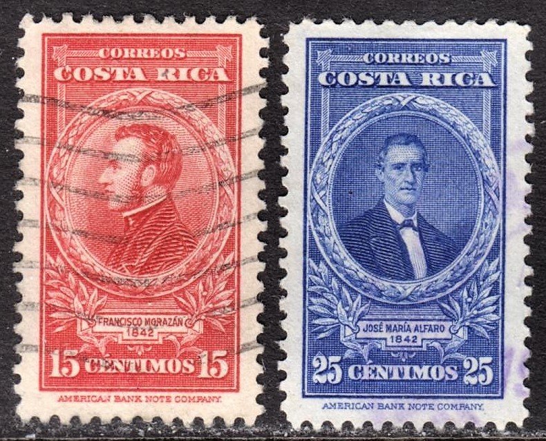 Costa Rica Scott 228-29 F to VF used.