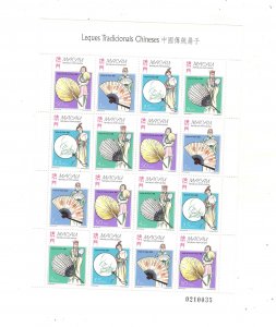 MACAO SCOTT# 898a FULL SHEET, MNH OG