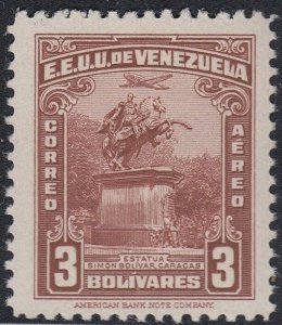 Venezuela 1947 3b Red Brown. MNH unmounted. Scott C234, SG 768