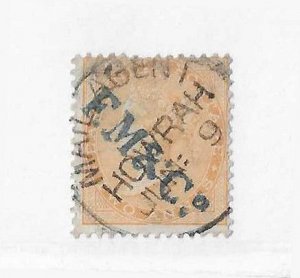 India Sc #23  2a orange used with SON CDS VF