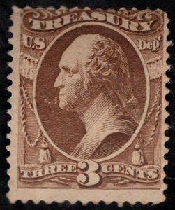 US #O74 VF mint lightly hinged, great color, full gum, Nice!  SCV $110