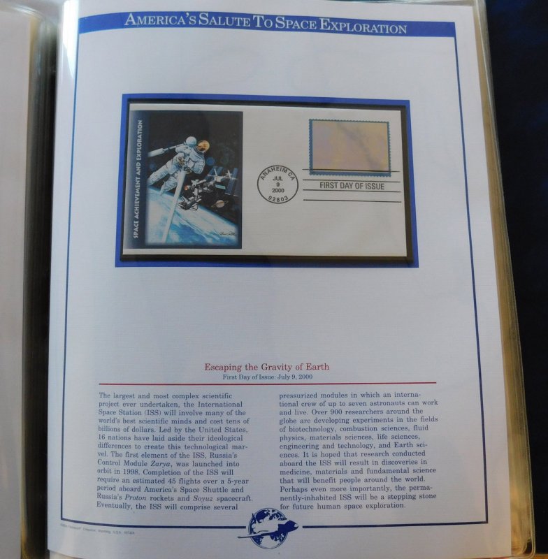 America's Salute to Space Exploration, Fleetwood First Day Covers w/ Min...