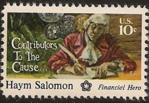 US 1561 Haym Salomon Figuring Accounts 10c single MNH 1975