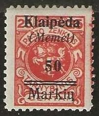 Memel Sc. N3 mint, hinged.  1923.  (M515)