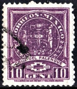 Mexico SC#733 10¢ Cross from Palenque (1937) Used