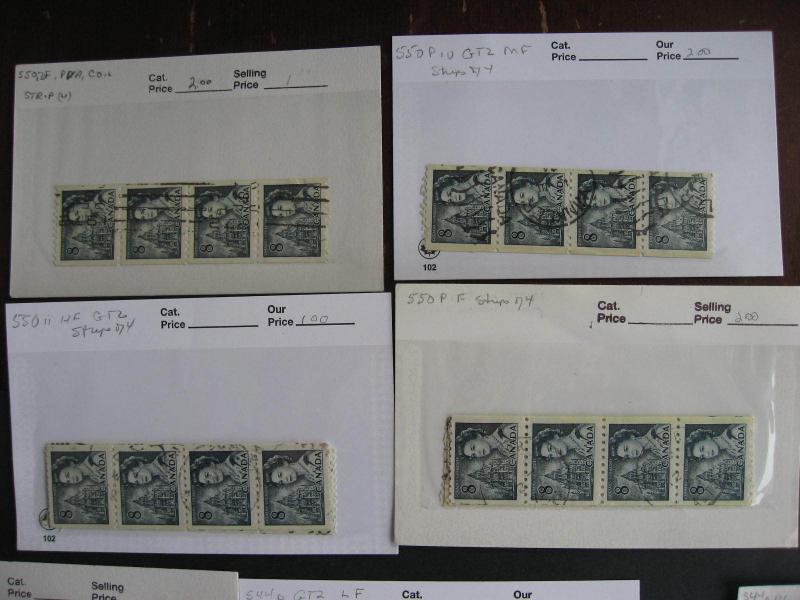 Canada centennial stock in sales cards, includes errors, check them out!!!