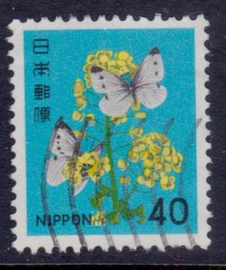 Japan, 1980, Small Cabbage Whites on Rape Blossom, 40y, sc#1416, used**