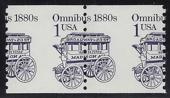 2225b - Huge Misperf Down the Center Error / EFO Pair Omnibus Mint NH (Stk10)