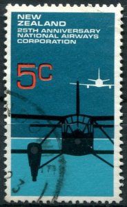 New Zealand Sc#497 Used, 5c bl & multi, Anniversaries 1972 (1972)