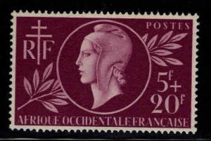 French West Africa Scott B1 MH* FOA  semi-postal stamp