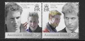 ASCENSION SG876a 2003 21th BIRTHDAY OF PRINCE WILLIAM  MNH