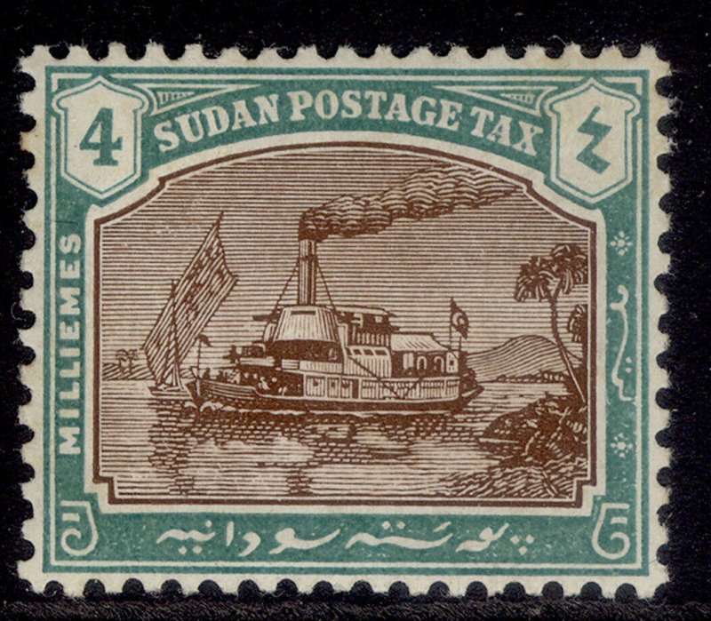 SUDAN GVI SG D13, 4m brown & green, M MINT. Cat £11.