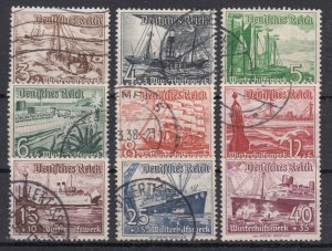 Germany 1937 Sc#B107-115 Mi#651-659 used (DR1160)