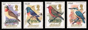 Aitutaki #O34-37 Cat$46.50, 1986 Officials, set of four, never hinged