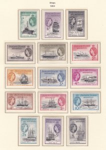 Falkland Islands # 1L19-1L33, Ships,  NH, 1/2 Cat.