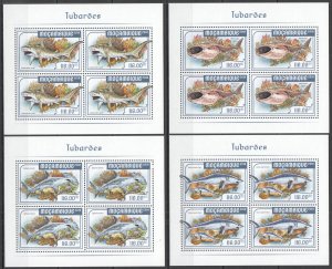 HM1273 2018 MOZAMBIQUE SHARKS MARINE LIFE FAUNA #9354-7 4KB(4SET) MNH