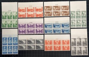 US Stamps-SC# 756 - 765 - PB’s Of 6 - NGAI NH  - SCV = $254.75