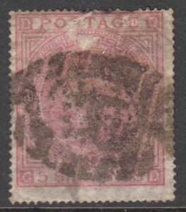 GREAT BRITAIN SC 57 PLATE 1 CANCEL $600 SCV