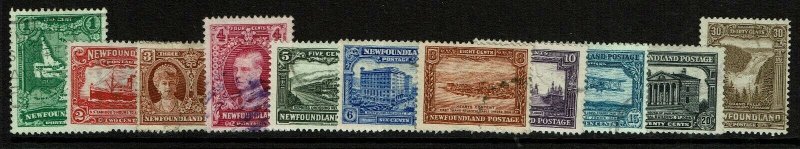 Newfoundland SC# 172-182, Used, 178 shallow ctr thin, 180 minor crease - S10743