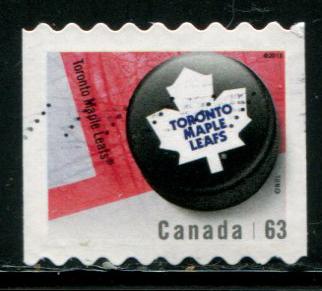 2664 Canada 63c Toronto Maple Leafs SA coil, used