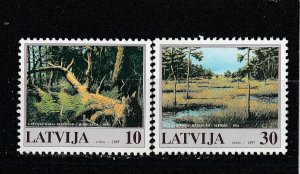 Latvia  Scott#  452-453  MNH  (1997 Nature Preserves)