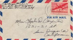 United States Fleet Post Office 6c Transport 1946 U.S. Navy, Navy 939 Orote, ...