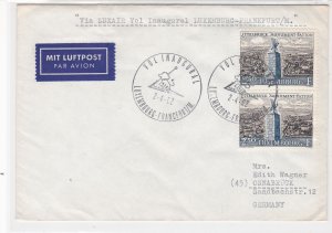 Luxembourg 1962 Ettelbruck monument Double Stamps & Cancels Amail Cover ref22745