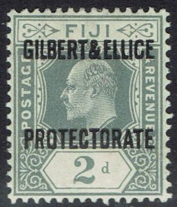 GILBERT AND ELLICE ISLANDS 1911 KEVII FIJI OVERPRINTED 2D