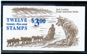 US  2197a (BK152)   Jack London 22c -Folded Booklet of 12 - MNH - 1988