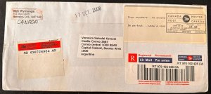 CM) 2008. CANADA. POSTAGE. ENVELOPE SENT ARGENTINA. XF