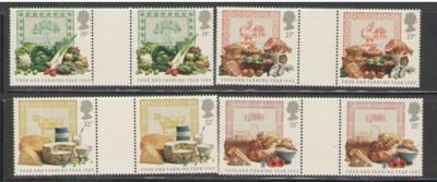 Great Britain Sc 1248-51 1989 food stamp gutter pairs mint