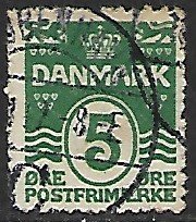 Danmark # 61 - Wavy Lines 5ö - used  {Dk4}