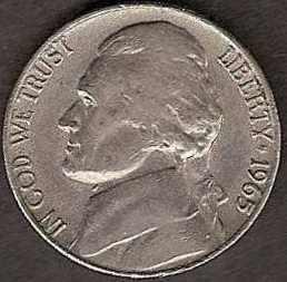 1965 - Jefferson Nickel - UNC