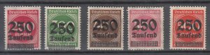 Germany - 1923 250Tsd 22 instead of 21 collection Mi#292II/296II - MH(7746)