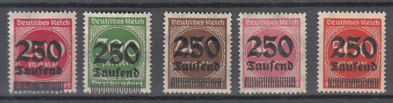Germany - 1923 250Tsd 22 instead of 21 collection Mi#292II/296II - MH(7746)