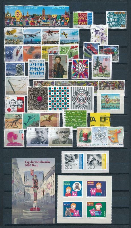 Switzerland 2010 Year set complete  MNH