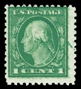 Scott 498 1c Washington Overinking Error Mint NH