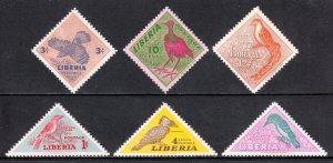 Liberia - Scott #341-346 - MNH - A few with creasing - SCV $9.75