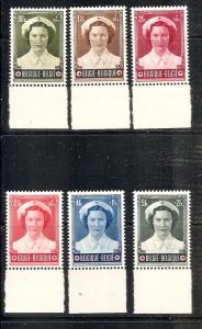 Belgium B 532-37 MNH 1953 Red Cross CV $65.00